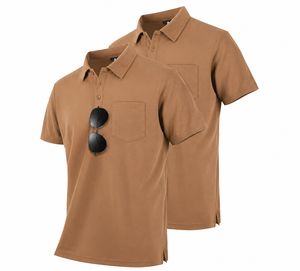 Men's Solid Color Oxford <b>Polo</b> <b>Shirt</b> Short Sleeve Woven Chest <b>Pocket</b> Regular Fit Breathable Casual Business Workwear <b>Shirt</b> - Product Image 1