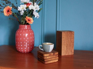 Customized Wooden coaster Creative Wooden Tea <b>Cup</b> Holder Wood Insulation Pad Coffee coaster Engraved - Product Image 3