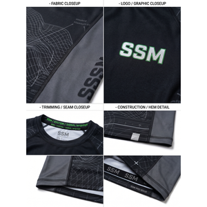 เสื้อรัดรูปแขนยาวสำหรับผู้ชาย Techwear แบบซับลิเมชั่น สำหรับ MMA, BJJ, No-Gi Grappling, ชุดกีฬาพิมพ์ลาย - Product Image 4