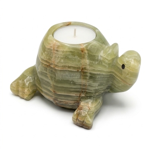 Juego de Portavelas de Piedra Natural, Cilíndrico, Decoración para el Hogar, Hecho a Mano, Diseño de Logotipo Personalizado - Product Image 5