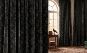 Black Ravens Velvet Or Blackout <b>Curtain</b> Each Panel Art Nouveau <b>Window</b> Drapes Luxury Bird Pattern Thermal Insulated Room - Product Image 4