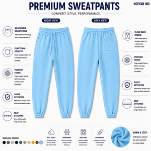 Pantalones Deportivos Personalizados de Corte Holgado para Hombre, Joggers de Felpa de Algodón Premium, Ropa Casual de Marca Privada, Fabricante de Ropa OEM - Product Image 1