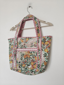Sac de courses de taille moyenne avec fermeture éclair, doubles poignées, sac de plage, pour les courses, usage quotidien, modèle G-1 de Shree Balajee Garments - Product Image 1