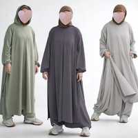 Ensemble tunique longue à capuche et pantalon décontracté grande taille pour femmes musulmanes, tenue de sport modeste, respirante, légère, séchage rapide, tissu extensible