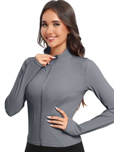 2026 Women Long Sleeve Fitness Training Jacket Breathable Stretch Activewear For Gym Running Workout Yoga <b>Pilates</b> - Product Image 3