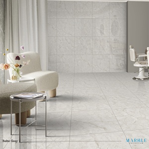 Baldosas de Porcelanato Gris Mármol de 600x600, Baldosas de Cerámica de Porcelana de 600x60 para Pisos - Product Image 5