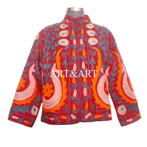 Chaqueta Acolchada con Bordado Floral, Botones, Forro de Algodón, Hecha a Mano, para Invierno y Otoño, de Secado Rápido, Transpirable, para Fiestas - Product Image 2