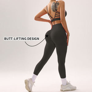 Ropa Deportiva de Yoga, Sujetador Deportivo, Leggings de Cintura Alta para Mujer, Logotipo Personalizado, Secado Rápido, Gimnasio, Entrenamiento, Spandex, Poliéster - Product Image 4