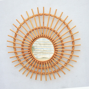 Best Selling Rattan Mirror Decorative <b>Wall</b> Mirror Wicker Mirror for Livingroom Bedroom <b>Decoration</b> Made in Vietnam Wholesale - Product Image 2
