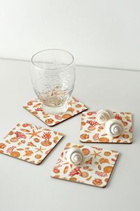 Luxury MDF Enamel <b>Coaster</b> Set With Elegant Floral Pattern For Living Room Coffee <b>Table</b> And Housewarming Gift - Product Image 2
