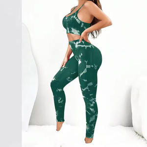 Conjunto Deportivo de Yoga para Mujer, 2 Piezas, Tie Dye, Top Deportivo y Leggings de Cintura Alta, Ropa Deportiva sin Costuras para Gimnasio - Product Image 6