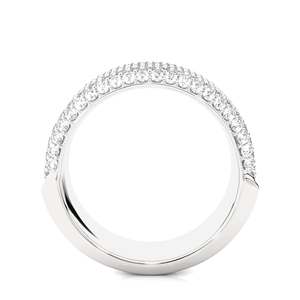 Bague en diamant naturel de 1,92 carat au design haut de gamme en or 18 carats, taille ronde, 161 diamants, bague de mariage en diamant à vendre - Product Image 4