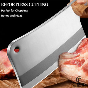 High Quality Private Label Professional Stainless Steel Eco-Friendly Durable Ambidextrous Modern Design Cleaver <b>Knives</b> - Product Image 3