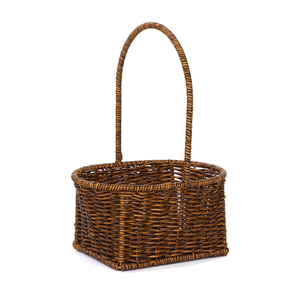 Cesta de Mano de la Serie Idyllic en Oferta, Cesta de Picnic Tejida a Mano de Ratán Plástico, Duradera, Lavable, Cesta de Mano para Exteriores para Flores - Product Image 3