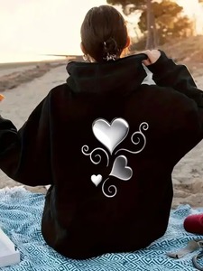 Sudaderas Holgadas Casuales para Mujer, Sudaderas con Capucha de Color Sólido y Talla Grande - Product Image 2