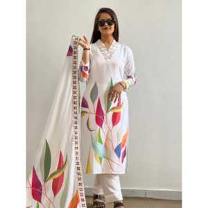 Bel ensemble de costume de fantaisie à impression numérique pour femmes pour les fêtes - Product Image 1