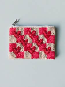 Pochette à monnaie carrée Mama Cita perlée, couleurs mélangées, broderie, produit promotionnel tendance - Product Image 4