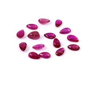 Cabochons de rubis naturels de qualité AAA, taille perle, 4x6mm, pierres précieuses en vrac pour la fabrication de bijoux, prêts à l'emploi - Product Image 3