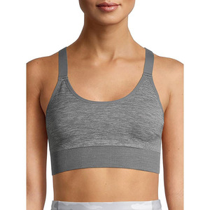Gray Racerback Sports Bra New Fashion Sports Bra Women Customized Athletic Wear <b>Top</b> Quality Sports Bra - Product Image 2
