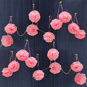 Decoraciones para fiestas de bodas 12 'de longitud Guirnalda de flores de papel hecha a mano ecológica Suministros para uso en interiores - Product Image 4