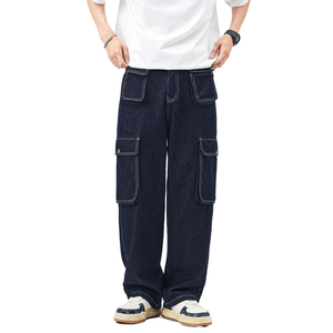กางเกงยีนส์ทรงตรงลำลองสำหรับผู้ชาย OME 2026 รุ่นซัมเมอร์ ดีไซน์ทันสมัย ทรงหลวม ลุคทำสีซีดแบบวินเทจ มีกระเป๋าหลายช่อง เหมาะสำหรับใส่เดินเล่น - Product Image 3