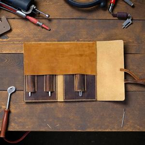 Étui professionnel de luxe en cuir de vachette pour ciseaux de barbier avec protection anti-odeur, étui porte-outils pour coiffeur LBSP-0014 - Product Image 4