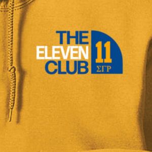 Sudadera con capucha para mujer, color mostaza dorado, con estampado gráfico frontal The Eleven Club, capucha con cordón, bolsillo canguro, estilo casual - Product Image 6
