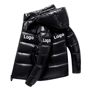 Veste d'hiver rembourrée à capuche pour homme, noire brillante, de qualité supérieure – résistante à l'eau - Product Image 4