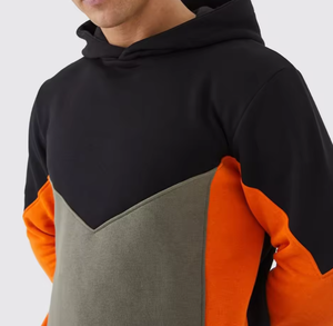 Conjunto Deportivo de Dos Piezas para Hombre, Sudadera con Capucha y Pantalones Deportivos, Estilo Urbano, con Bloques de Color, Logotipo Personalizado - Product Image 2