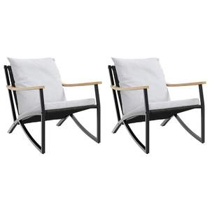 Silla de Jardín Negra y Gris Claro, Complemento Perfecto para su Conjunto de Jardín - Product Image 2