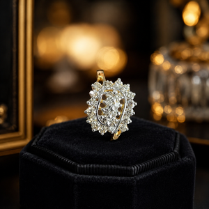 Anillo de Oro de 14K de Lujo con Diseño Ovalado y Halo de Diamantes CZ para Mujer, Joyería de Compromiso Nupcial, Proveedor Mayorista - Product Image 3