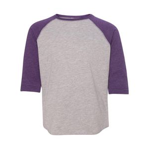 เสื้อเบสบอลแขน 3/4 สำหรับผู้ชาย ทรงแร็กแลน ผ้าฝ้ายระบายอากาศ แห้งเร็ว ลายเรียบ น้ำหนัก 340 กรัม คอกลม แต่งขอบตัดสี - Product Image 1