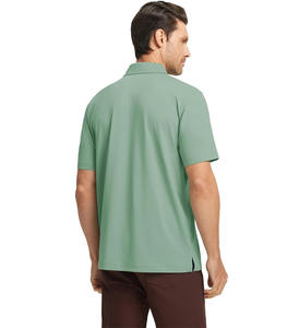 Prix d'usine – Chemises pour hommes en tricot Spandex/Coton, couleur unie, avec logo personnalisé imprimé numériquement, respirantes, à manches courtes, style gothique - Product Image 2