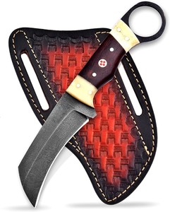 Couteau de survie industriel à lame fixe en acier au carbone de haute qualité, ultra-affûté, type bec de faucon, pour camping et chasse en extérieur, avec trou pour le pouce, OEM - Product Image 1