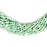 Larimar Facettierte Rondell-Perlen 3mm Natürlich 13 Zoll Länge Anpassbares Gewicht Indischer Edelsteinladen für Schmuckherstellung Anhänger
