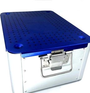 Custom Size Aluminum Alloy Manual Sterilization Tray Case 3 Inner Trays Ophthalmic Orthopedic <b>Tools</b> High Quality CE Certified - Product Image 1