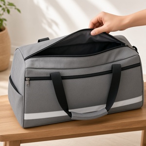 Custom Logo <b>Travel</b> & <b>Duffel</b> <b>Bag</b> Large, reflective trim 300D 62x24x31 cm for Corporate Gift Low MOQ - Product Image 5