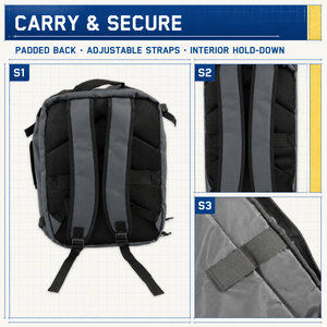 Waterproof <b>Charcoal</b> Grey Travel Carry On Laptop Backpack Large Capacity Business Weekender Backpack With Compression Buckles - Product Image 5