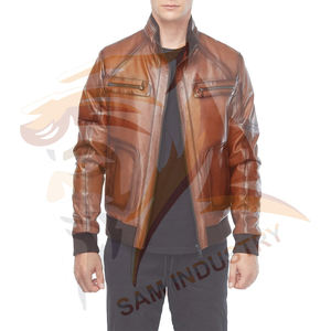 Veste en cuir véritable à manches longues, dernier design, haute qualité, style populaire, vestes en cuir pour hommes en vente en ligne - Product Image 5