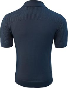 เสื้อโปโลถักแขนสั้นผู้ชาย สไตล์วินเทจ เสื้อโปโลลำลองสำหรับฤดูร้อน - Product Image 2