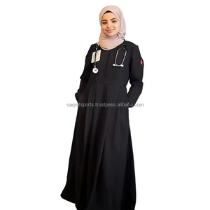 Everyday Wear Muslim <b>Modest</b> Scrub <b>Set</b> For Female Nurses Hijab Friendly Long Sleeve Comfortable And Durable Medical Clothing - Product Image 2