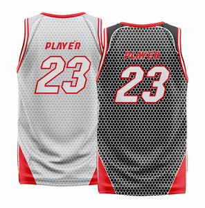 Team Sublimated <b>Mesh</b> Basketball Uniform Set V-Neck Sleeveless Breathable Unisex Adult All Seasons Athletic Wear - Product Image 3