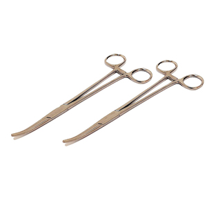 Pinzas Quirúrgicas Delicadas de Acero Curvas Tipo Crile de 7.25 Pulgadas de Longitud para Arterias, Instrumentos Hemostáticos Manuales - Product Image 1