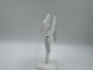 Meilleur Prix Collection Classique Vintage Blanc Pur Boucles D'oreilles En Argent Plaqué Or Fine Dangle Bijoux pour les Femmes pour les Fêtes de Mariage - Product Image 2