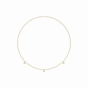 Collier pendentif en or rose avec diamant de laboratoire rond tendance Adelaide Grace, avec chaîne à maillons pour femme, idéal pour les fiançailles, les mariages et les fêtes - Product Image 5