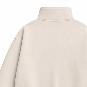 Custom Lined Oversized Athletic Half Zip Quarter Zip Pullover Sweatshirt Eco-Friendly Anti-shrink <b>Moisture</b> Control Gym Running - Product Image 4