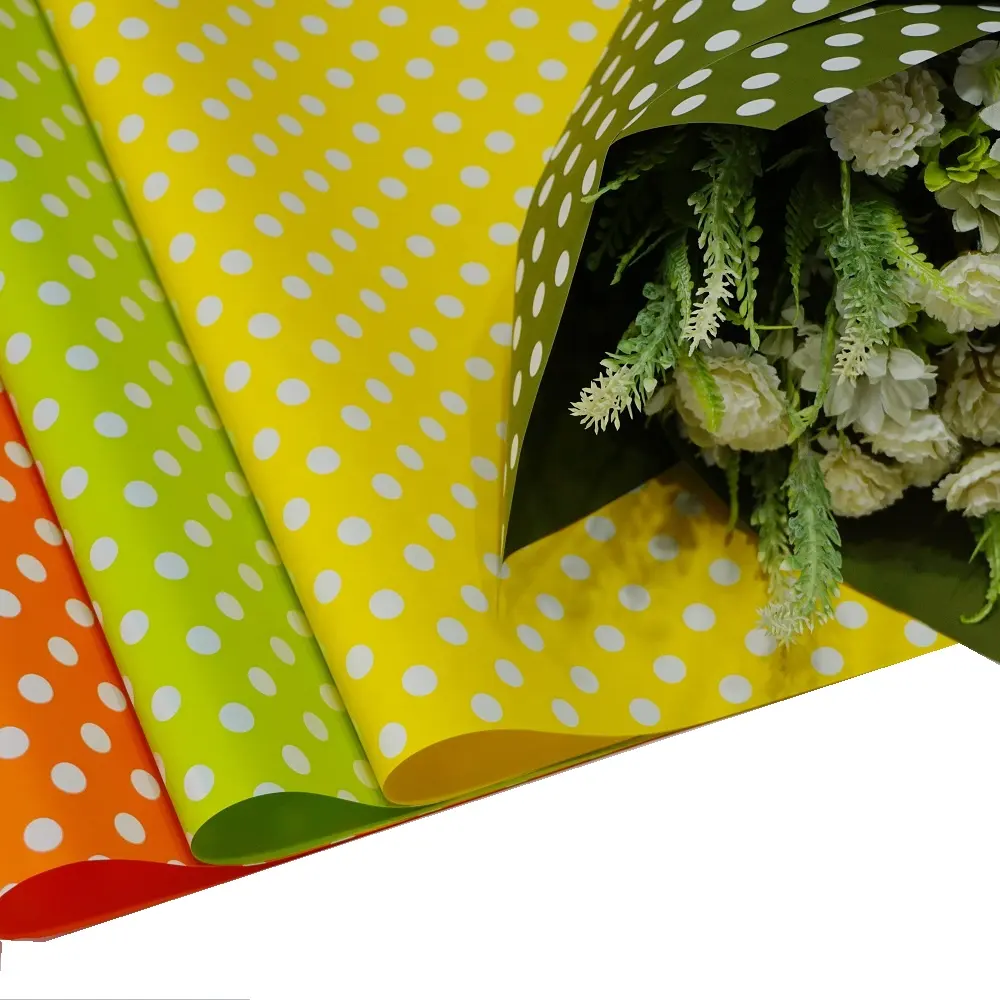 カラフルな防水生花包装紙ブーケ包装紙の販売代理店を探しています