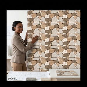 Deep Emboss Exterior Punch Design Hall Bathroom Outdoor Glossy Finish Ceramic Glazed <b>Wall</b> Tiles 250x375mm - Product Image 3