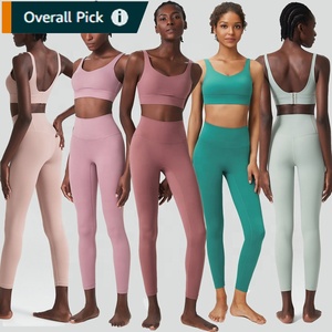 Ensemble de sport 3 pièces pour femme à séchage rapide, respirant et uni : Legging, veste de compression à manches longues et brassière de sport pour le yoga et la gym - Product Image 1