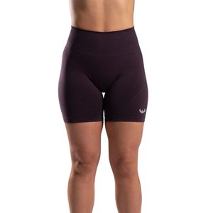 Shorts de sport pour femme, taille haute, sans couture, compressifs, extensibles, pour la gym, le fitness, l'entraînement, le yoga, les activités sportives, style cycliste, couleur prune - Product Image 1